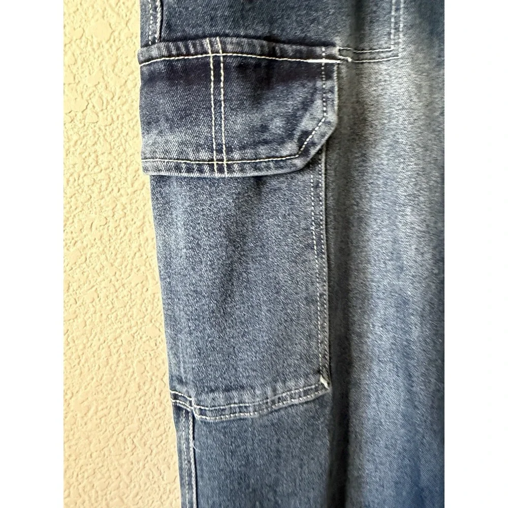 True Religion Mens Cargo Jeans Medium‎ Wash Wide Leg Denim Size 30